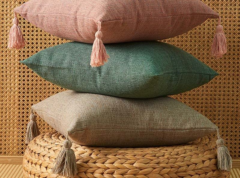 Housse de coussin couleur classique zen 2