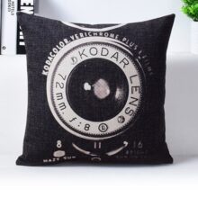 Housse de coussin industriel america noir et blanc  5