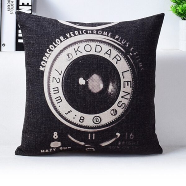 Housse de coussin industriel america noir et blanc  5