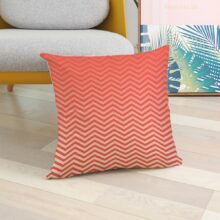 Housse de coussin géométrique fleur corail  5