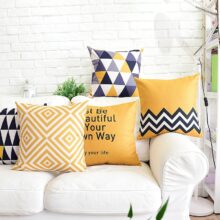 Housse de coussin jaune nordique be beautiful Housse de coussin jaune nordique be beautiful 3