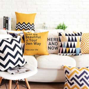 Housse de coussin jaune nordique be beautiful Housse de coussin jaune nordique be beautiful 1