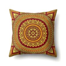 Housse de coussin Mandala cercle de couleur 5