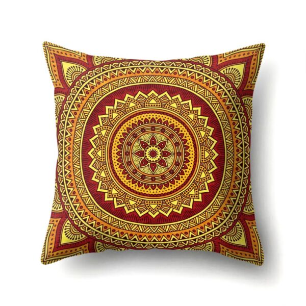 Housse de coussin Mandala cercle de couleur 5