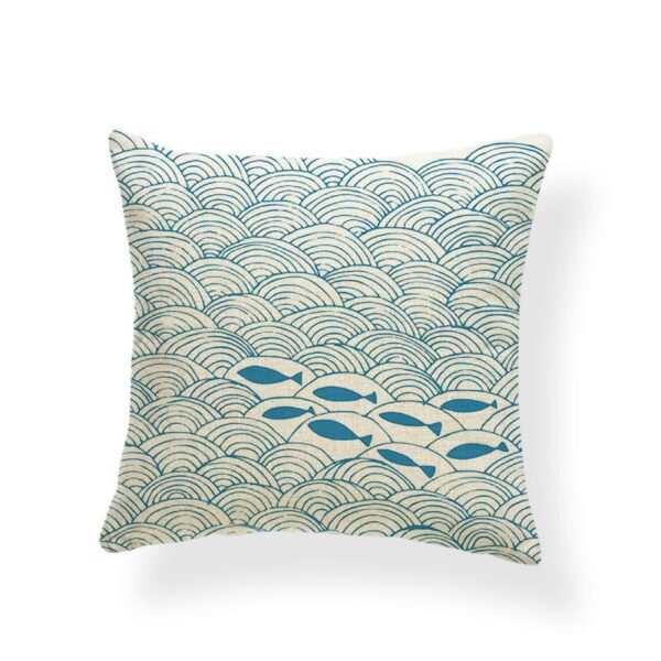 Housse de coussin bord de mer marin pécheur  6