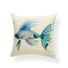 Housse de coussin bord de mer marin pécheur  4