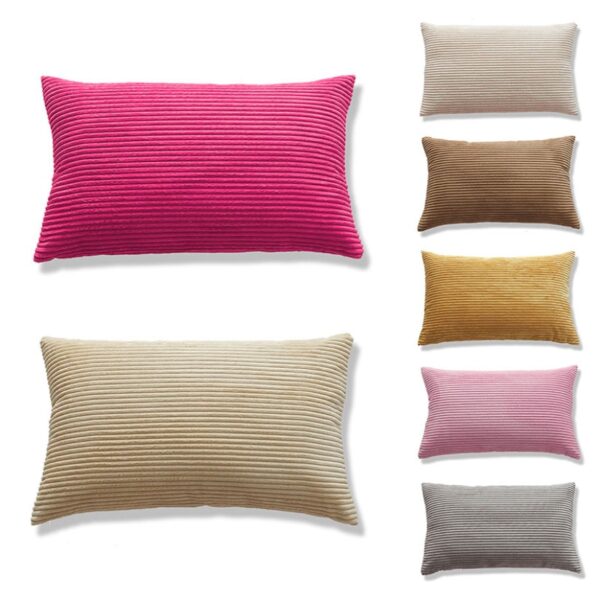 Housse de coussin en velours côtelé 3