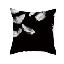 Housse de coussin jungle palmeraie noir et blanc Housse de coussin jungle palmeraie noir et blanc 2