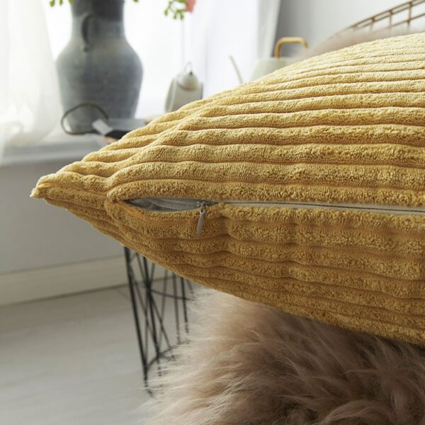 Housse de coussin en velours côtelé 5