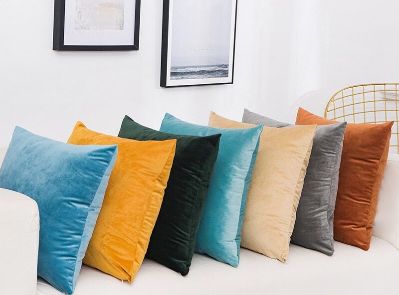 Housse de coussin 60x60 velours 3