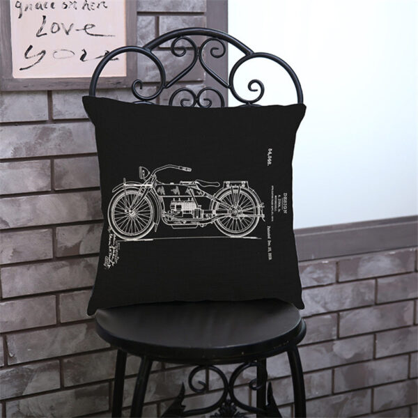 Housse de coussin industriel vélo moto noir Housse de coussin industriel vélo moto noir 3