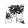 Housse de coussin jungle palmeraie noir et blanc 9