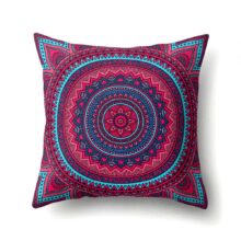 Housse de coussin Mandala cercle de couleur 6
