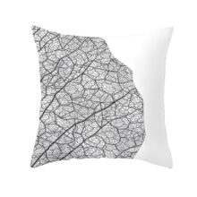 Housse de coussin jungle palmeraie noir et blanc Housse de coussin jungle palmeraie noir et blanc 3