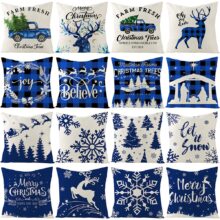 Housse de noël bleu beauty 1