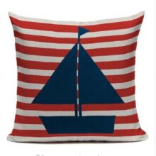 Housse de coussin marin bateau bleu Housse de coussin marin bateau bleu 5