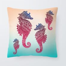 Housse de coussin marin hippocampe Housse de coussin marin hippocampe  6