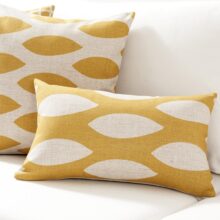 Housse de coussin scandinave géométrique jaune Housse de coussin scandinave géométrique jaune 2