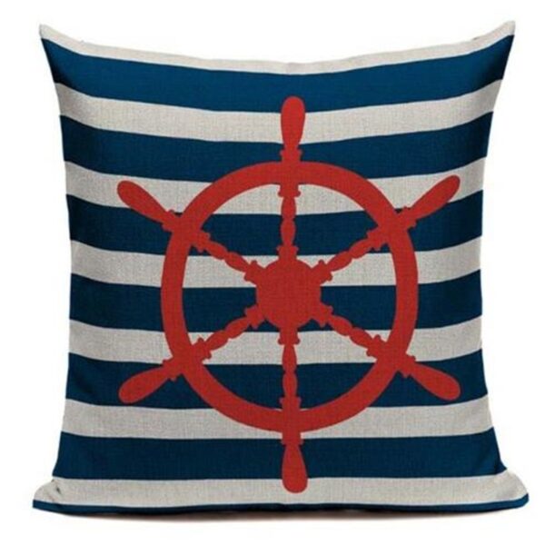 Housse de coussin marin bateau bleu Housse de coussin marin bateau bleu 6