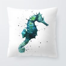 Housse de coussin marin hippocampe Housse de coussin marin hippocampe  3