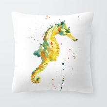Housse de coussin marin hippocampe Housse de coussin marin hippocampe  4
