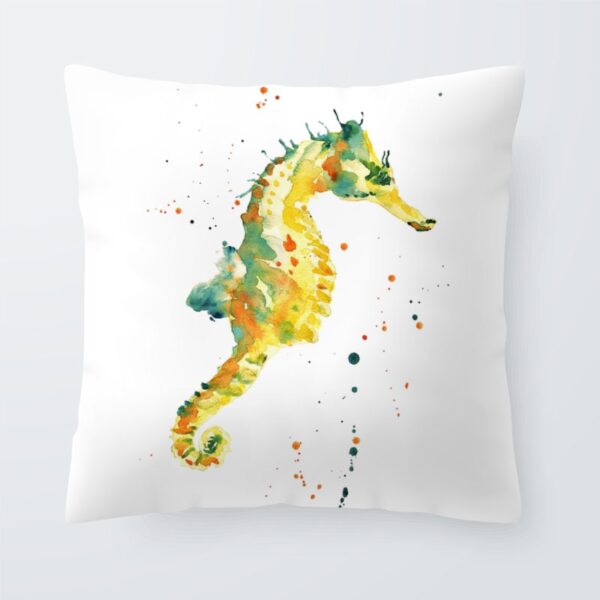 Housse de coussin marin hippocampe Housse de coussin marin hippocampe  4