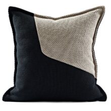 Housse de Coussin moderne noir ivoire Housse de Coussin moderne noir ivoire 1