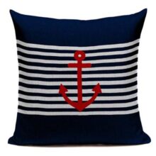 Housse de coussin marin bateau bleu Housse de coussin marin bateau bleu 2
