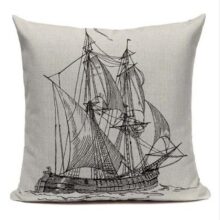 Housse de coussin marin bateau bleu Housse de coussin marin bateau bleu 4