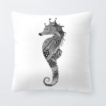 Housse de coussin marin hippocampe Housse de coussin marin hippocampe  5