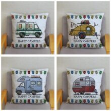 Housse de coussin Drôle road trip camping Housse de coussin Drôle road trip camping 3