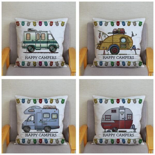 Housse de coussin Drôle road trip camping Housse de coussin Drôle road trip camping 3