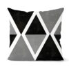 Housse de coussin Moderne noir et blanc géométrique 7