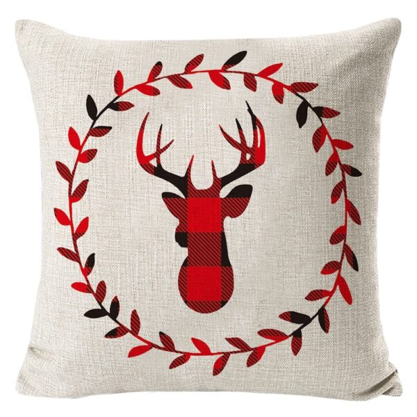 Housse de coussin de Noël la sapin du cerf Housse de coussin de Noël la sapin du cerf  1