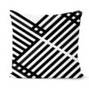 Housse de coussin Moderne noir et blanc géométrique 47