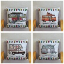 Housse de coussin Drôle road trip camping Housse de coussin Drôle road trip camping 2