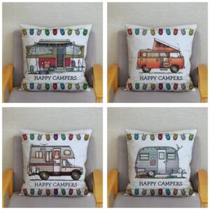 Housse de coussin Drôle road trip camping Housse de coussin Drôle road trip camping 2