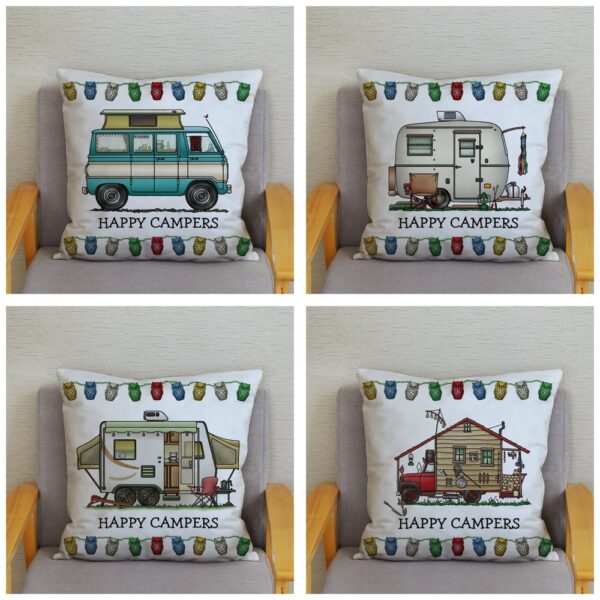 Housse de coussin Drôle road trip camping Housse de coussin Drôle road trip camping 5