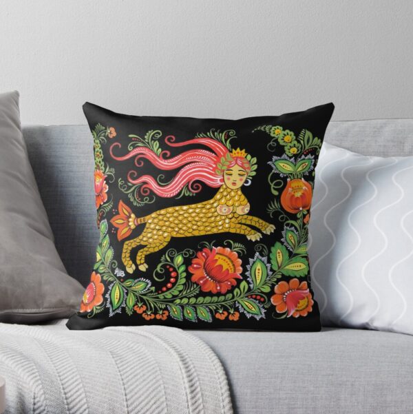 Housse de coussin jaune panthère noir Housse de coussin jaune panthère noir 3