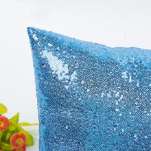 Housse de coussin long brillant en sequin 5
