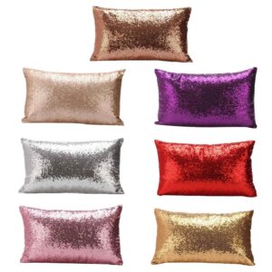 Housse de coussin long brillant en sequin Housse de coussin long brillant en sequin 1