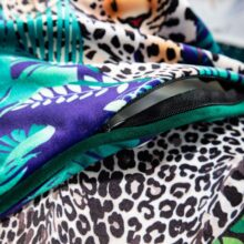 Housse de coussin jungle velours tropical léopard Housse de coussin jungle velours tropical léopard  4