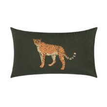 Housse de coussin jungle en velours panthère noir Housse de coussin jungle en velours panthère noir 4