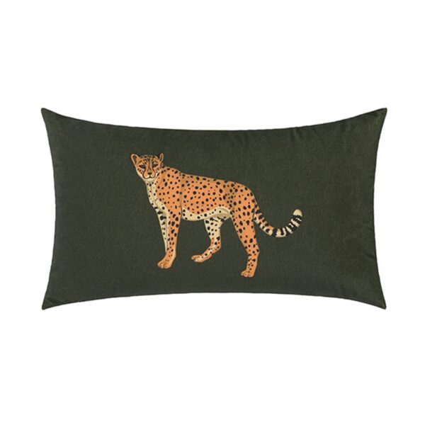 Housse de coussin jungle en velours panthère noir Housse de coussin jungle en velours panthère noir 4