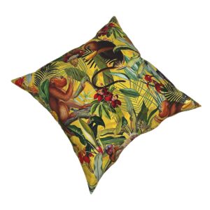 Housse de coussin singe nature tropical Housse de coussin singe nature tropical  2