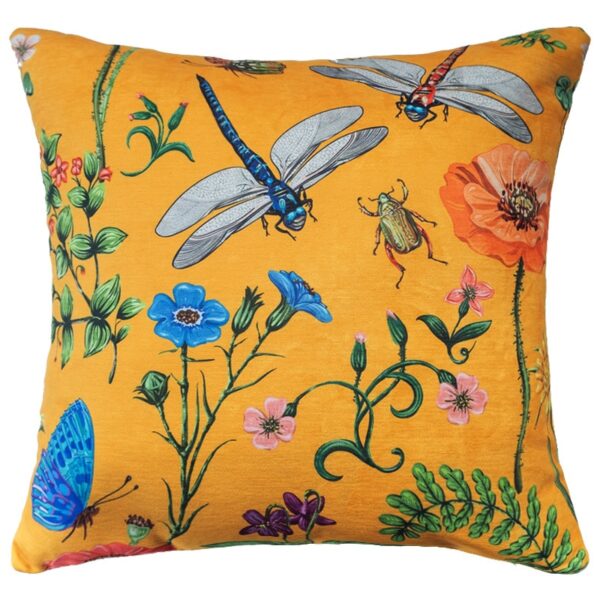 Housse de coussin jungle velours tigre et toucan blue lagoon Housse de coussin jungle velours tigre et toucan blue lagoon 2