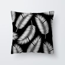 Housse de coussin Nature tropical noir et blanc 17