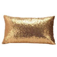 Housse de coussin long brillant en sequin 13