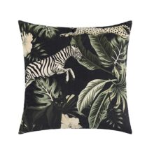 Housse de coussin jungle en velours panthère noir Housse de coussin jungle en velours panthère noir 5