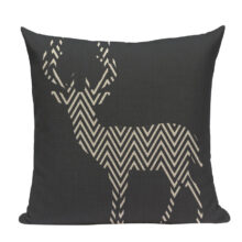 Housse de coussin scandinave cerf et animaux de l'hiver 7